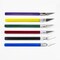 Excel Blades K30 Rite-Cut Non-Roll Hobby Knife with Safety Cap, Asst. Color, 12pk 16030 - alternate 1